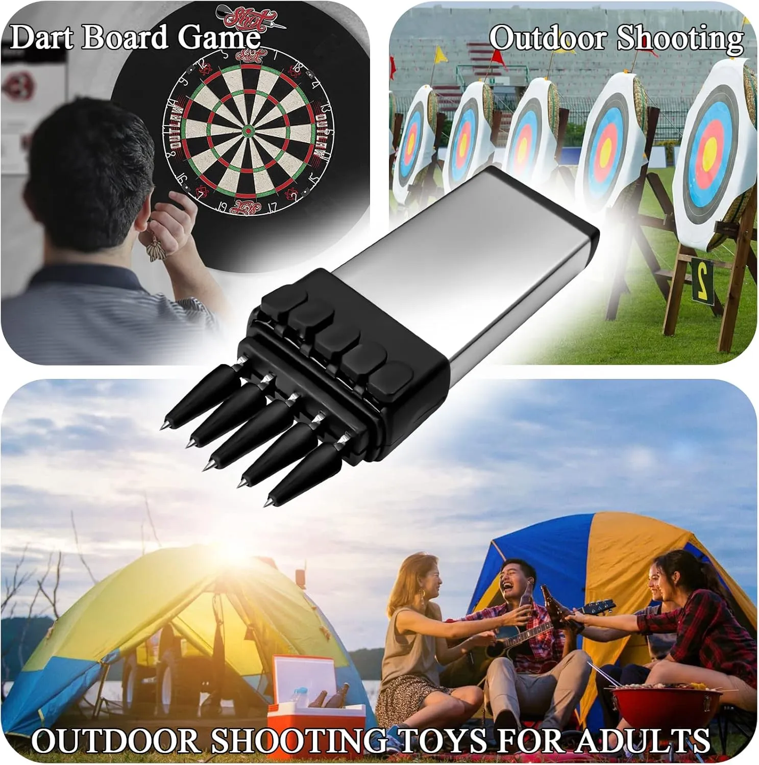 MADSABRE Ballistic Dart Launcher, Metal Darts Accurate Shooting for Hunting Camping Shooting Self-Defense and Survival