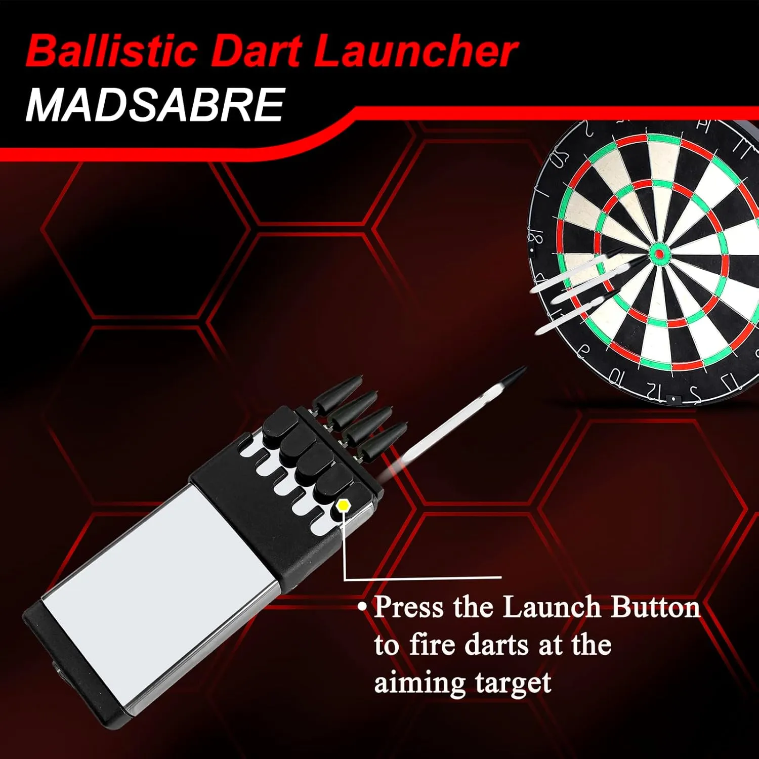 MADSABRE Ballistic Dart Launcher, Metal Darts Accurate Shooting for Hunting Camping Shooting Self-Defense and Survival