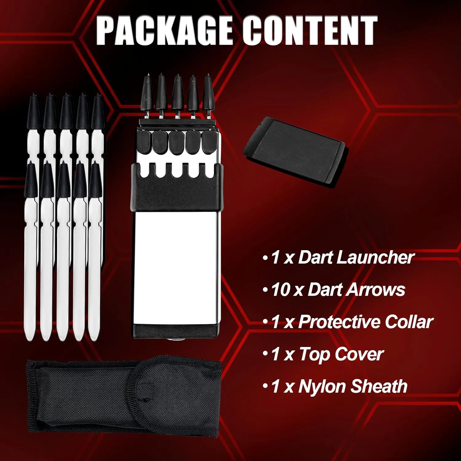 MADSABRE Ballistic Dart Launcher, Metal Darts Accurate Shooting for Hunting Camping Shooting Self-Defense and Survival