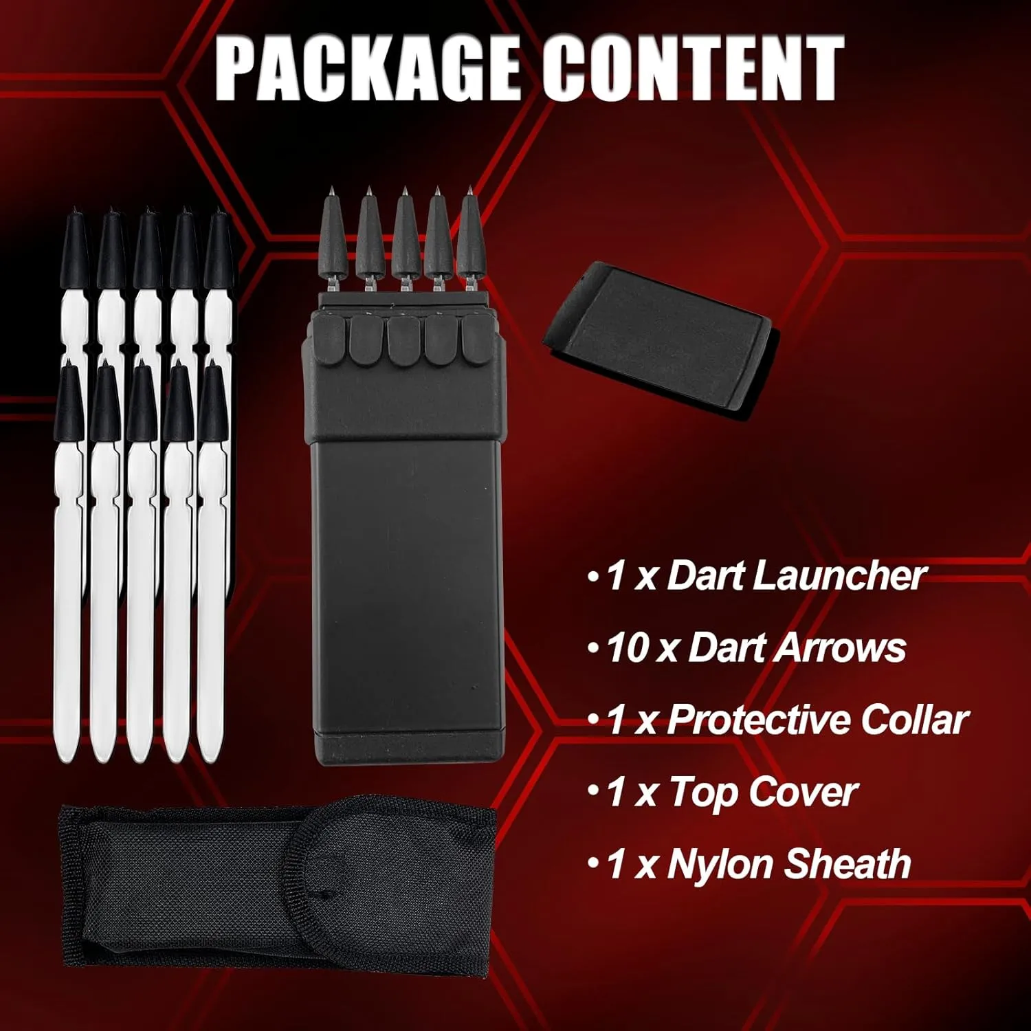 MADSABRE Ballistic Dart Launcher, Metal Darts Accurate Shooting for Hunting Camping Shooting Self-Defense and Survival