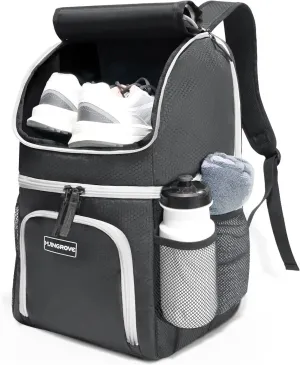 Mangrove Bowling Ball Bag, 2024 Bowling Backpack for 1 Ball, Bowling Bags with Padded Holder, Fits Bowling Shoes Up to Mens Size 14 and Accessories