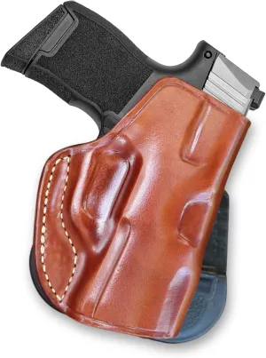 Masc Premium Leather Paddle Holster Fits Standard Sigg P365 with Out Rail 9mm Micro Compact 3.1''BBL, Right Hand, Brown #1329#