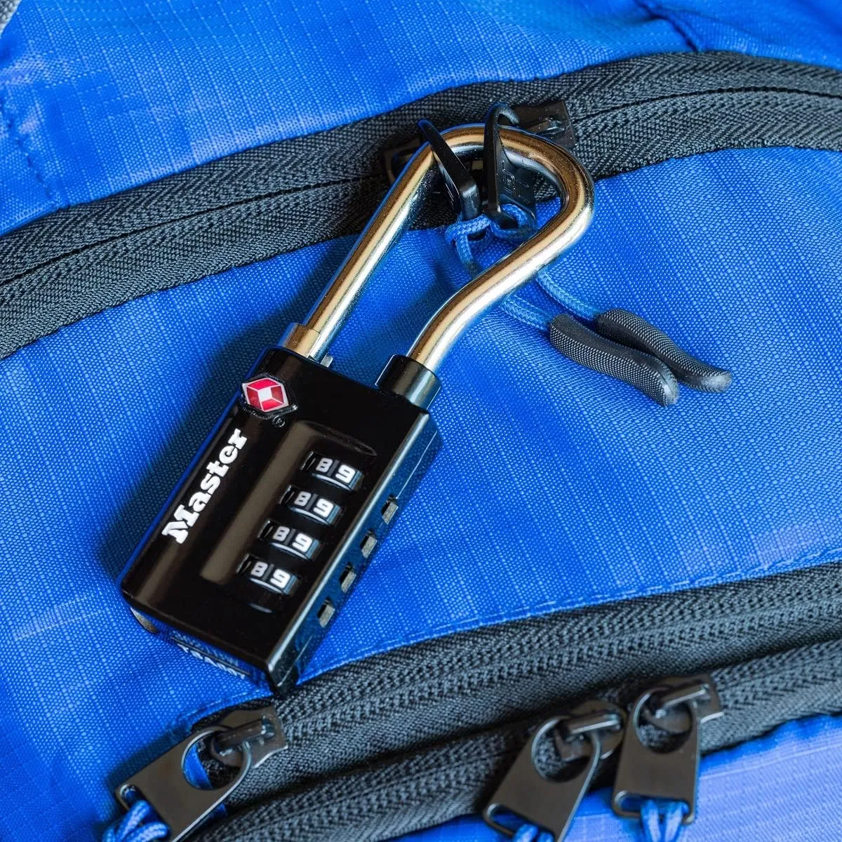 Master Lock Padlock, Set Your Own Combination TSA Accepted Luggage Lock, 1-5/16 in. Wide, 4696D , Black