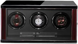 Mechanical Watch Shaker Wooden Automatic Watch Winder Built-in LED Illumination LCD Display Screen Adjustable Watch Pillows for Man Women Watches