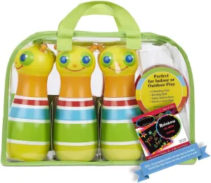 Melissa & Doug Giddy Buggy Bowling Set: Sunny Patch Outdoor Play Series Bundle with 1 Theme Compatible M&D Scratch Fun Mini-Pad (06685)