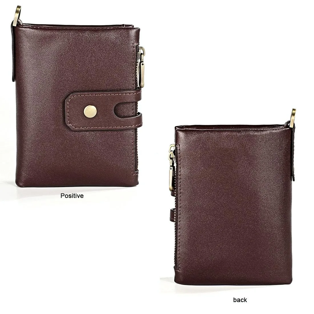 Men Rfid Leather Wallet with Card Slots - Black