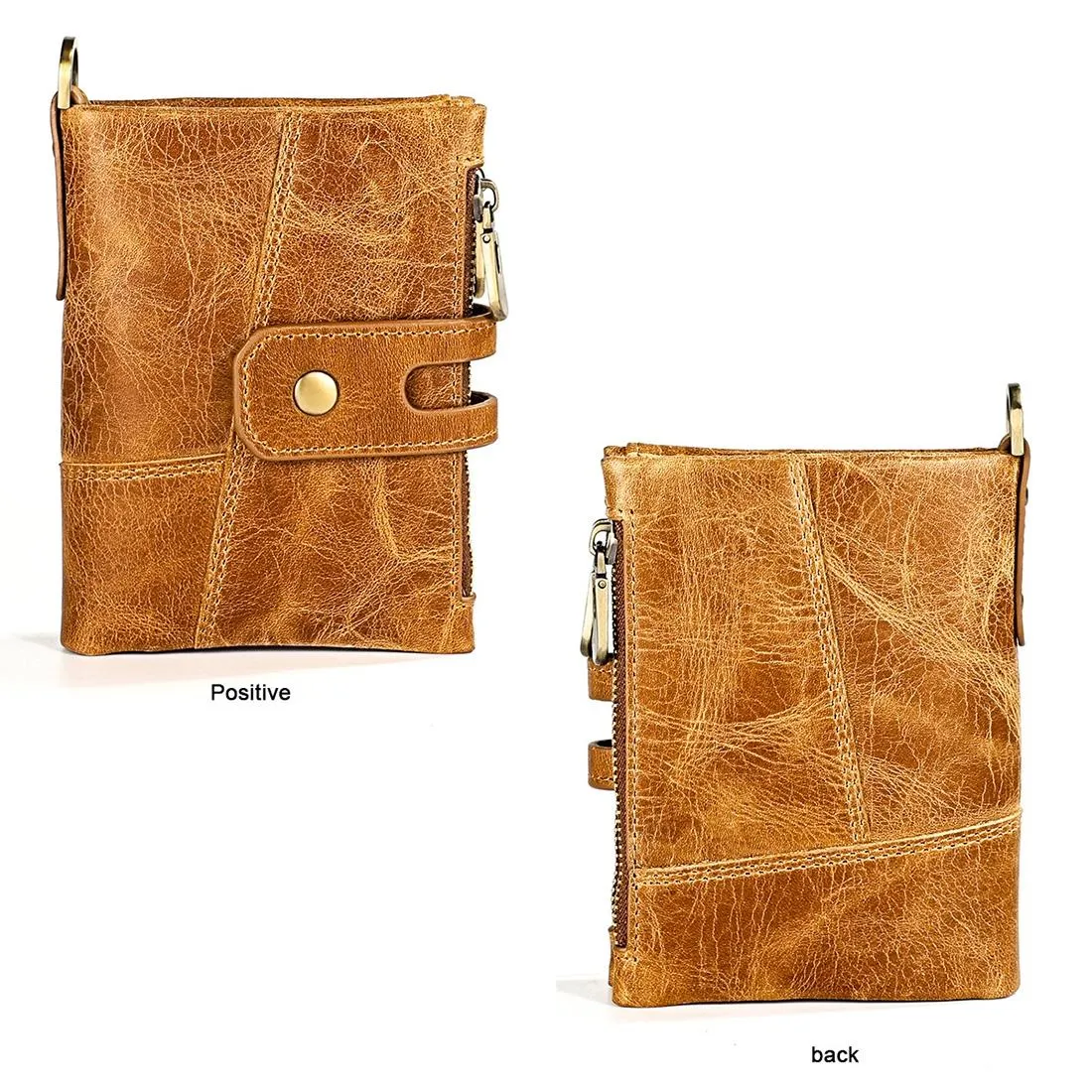 Men Rfid Leather Wallet with Card Slots - Black