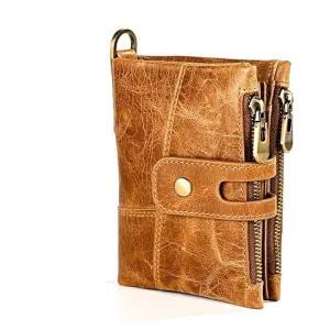 Men Rfid Leather Wallet with Card Slots - Brown