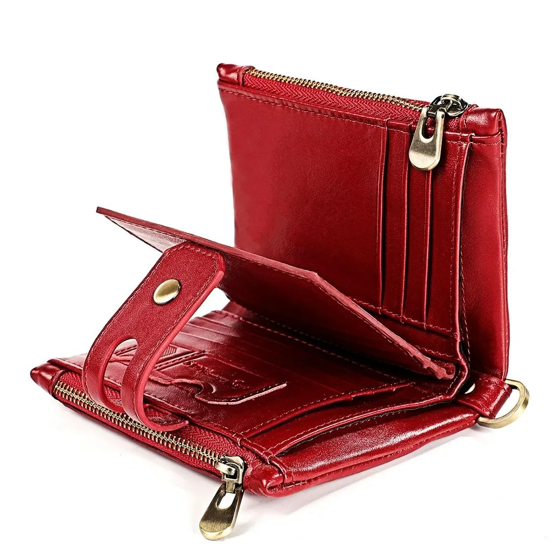 Men Rfid Leather Wallet with Card Slots - Brown
