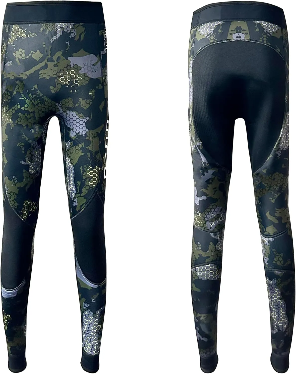 Men Spearfishing Wetsuit Neoprene 3mm 1.5mm Camouflage Diving Suit 2pcs Set for Freediving, Snorkeling, Hunting,Scuba Dive