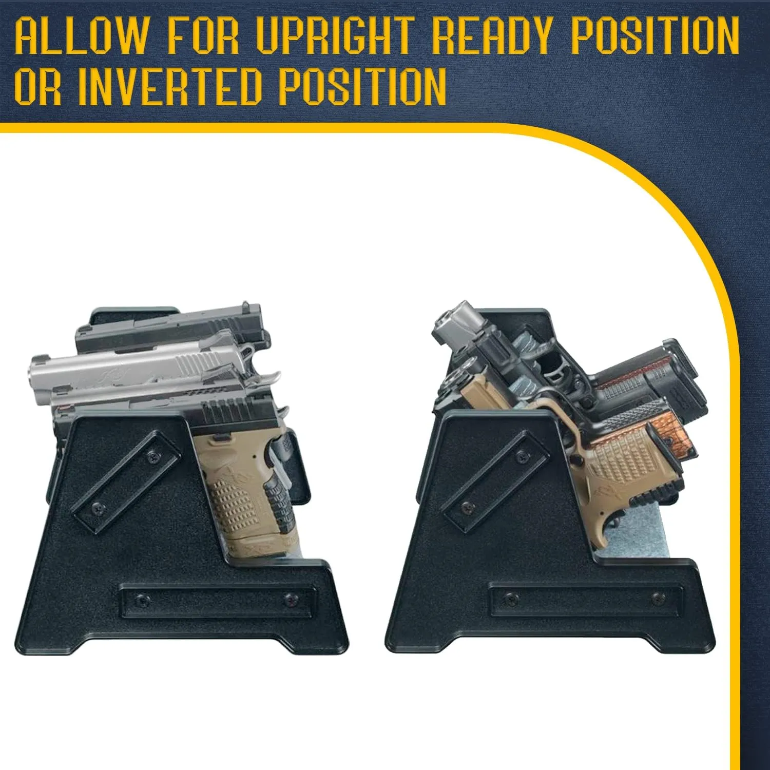 Mind and Action Pistol Rack, Handgun Holder for Safe, Cabinet Organizer, Gun Accessories, Gifts for Men