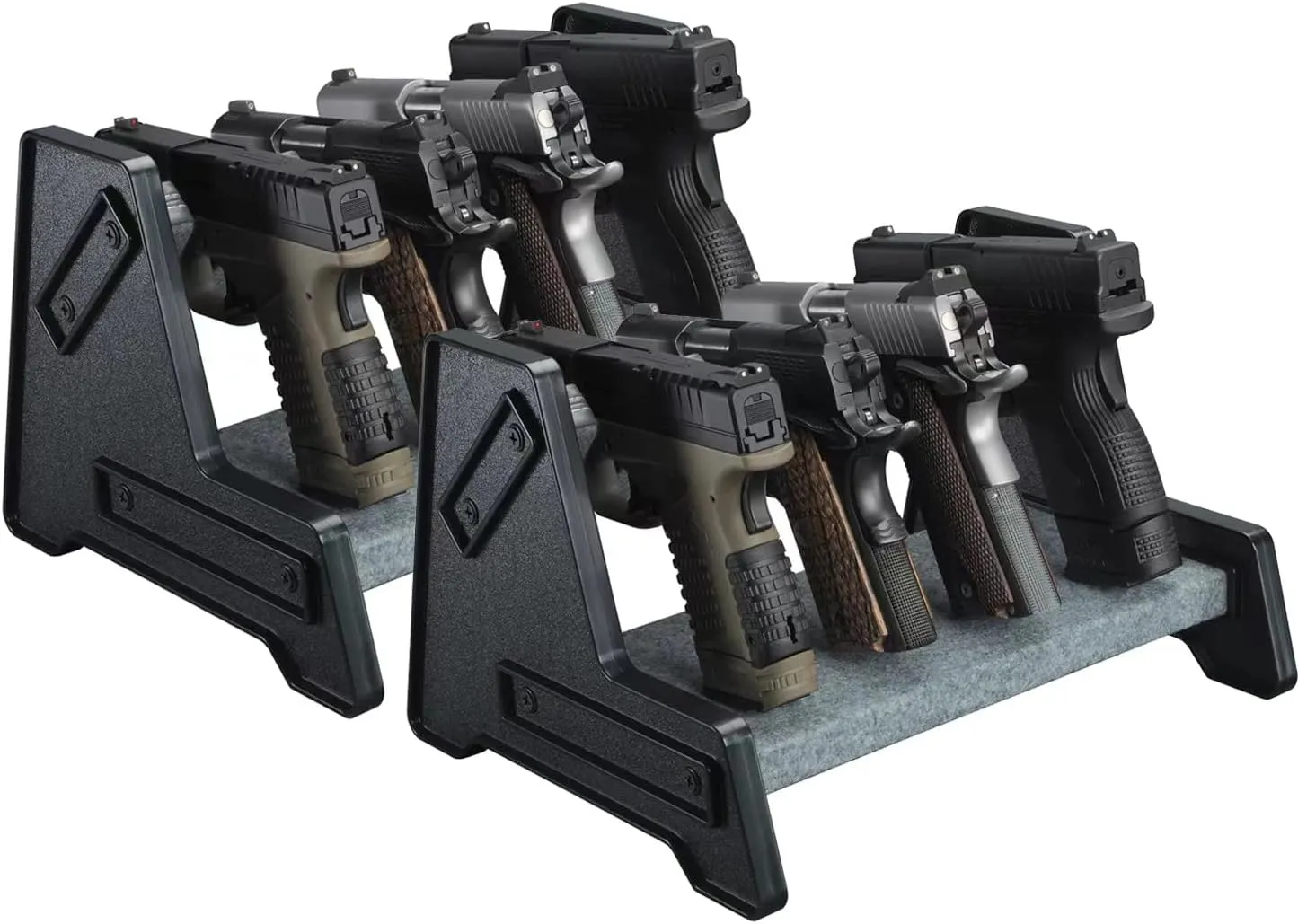 Mind and Action Pistol Rack, Handgun Holder for Safe, Cabinet Organizer, Gun Accessories, Gifts for Men