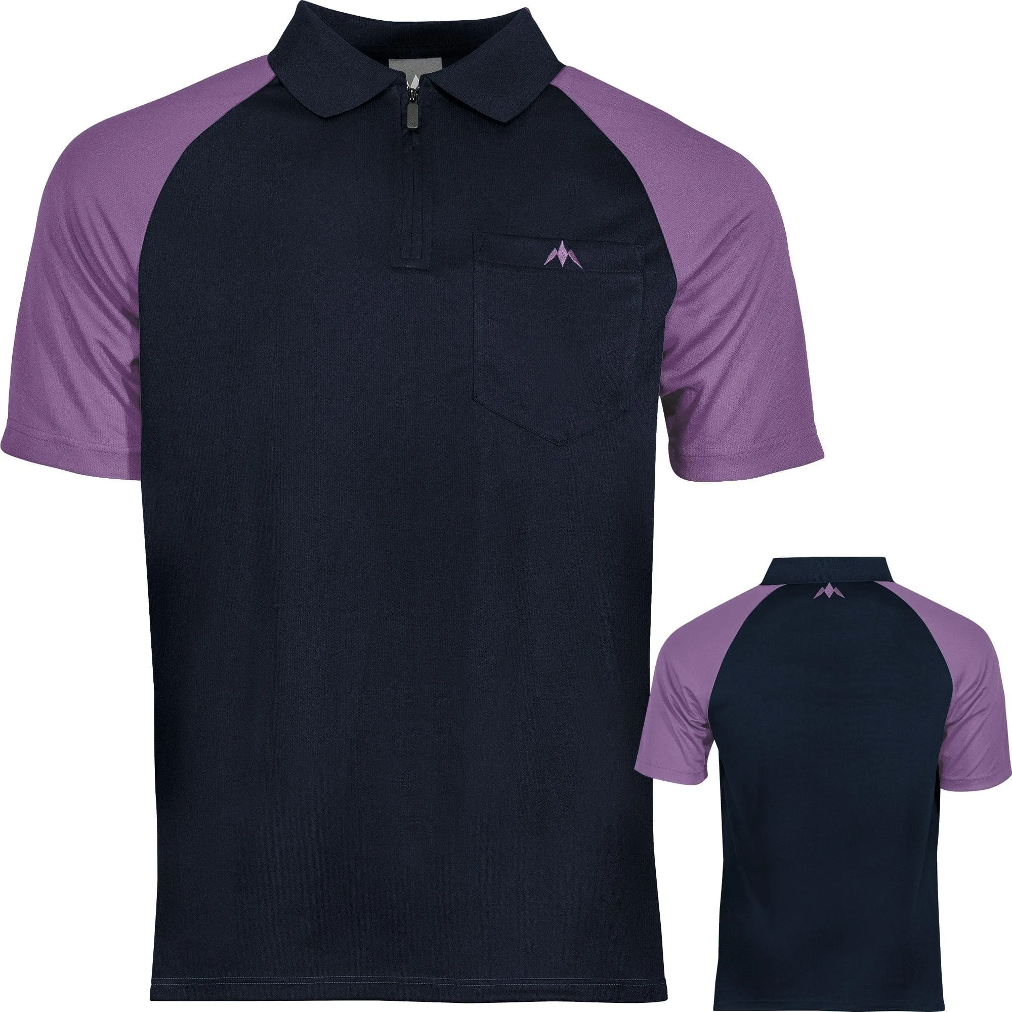 Mission Darts EXOS Cool SL Dart Shirt - Navy Blue & Purple