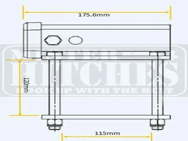 MISTER HITCHES RV Bumper Receiver Hitch - Caravan Bike Carrier (MHRVBH2)