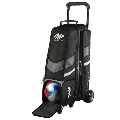 Motiv Vault Inline Black/Grey 4-Ball Bowling Ball Roller Bag