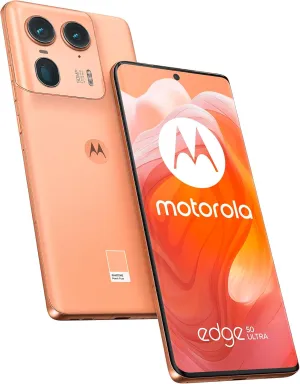 Motorola Edge 50 Ultra 5G (International Version) | 1TB Storage   16GB RAM Dual-SIM (Nano, eSIM) GSM Unlocked Android 14 Smartphone (Peach Fuzz)