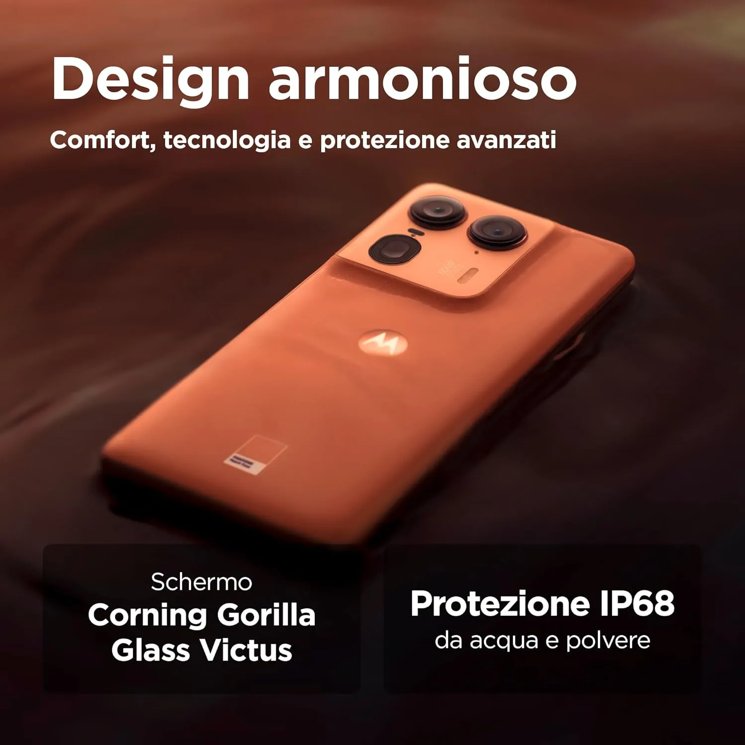 Motorola Edge 50 Ultra 5G (International Version) | 1TB Storage   16GB RAM Dual-SIM (Nano, eSIM) GSM Unlocked Android 14 Smartphone (Peach Fuzz)