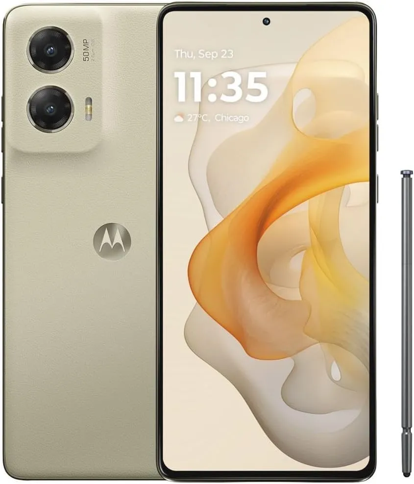 Motorola Moto G Stylus 5G 2024 (128GB, 8GB) 6.7", 50MP Dual Camera, Snapdragon 6 (4nm), Android 14 (Only for AT&T, Cricket, Net 10-5G / 4G LTE) XT2419-2 (Caramel Latte) (Renewed)