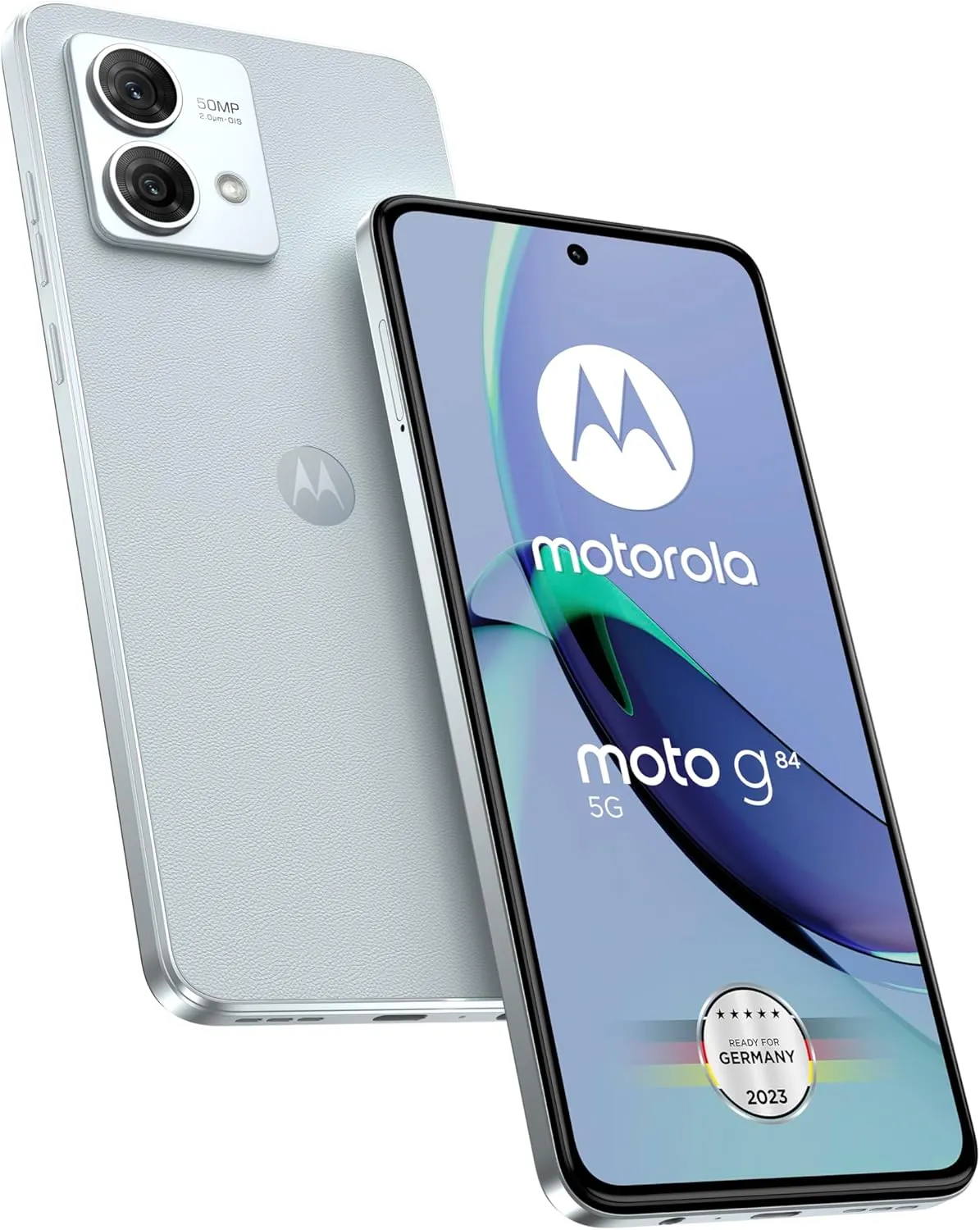 Motorola Moto G84 5G (GSM Unlocked, International Version) 256GB   12GB RAM Dual SIM Android 13 Smartphone (Marshmallow Blue)