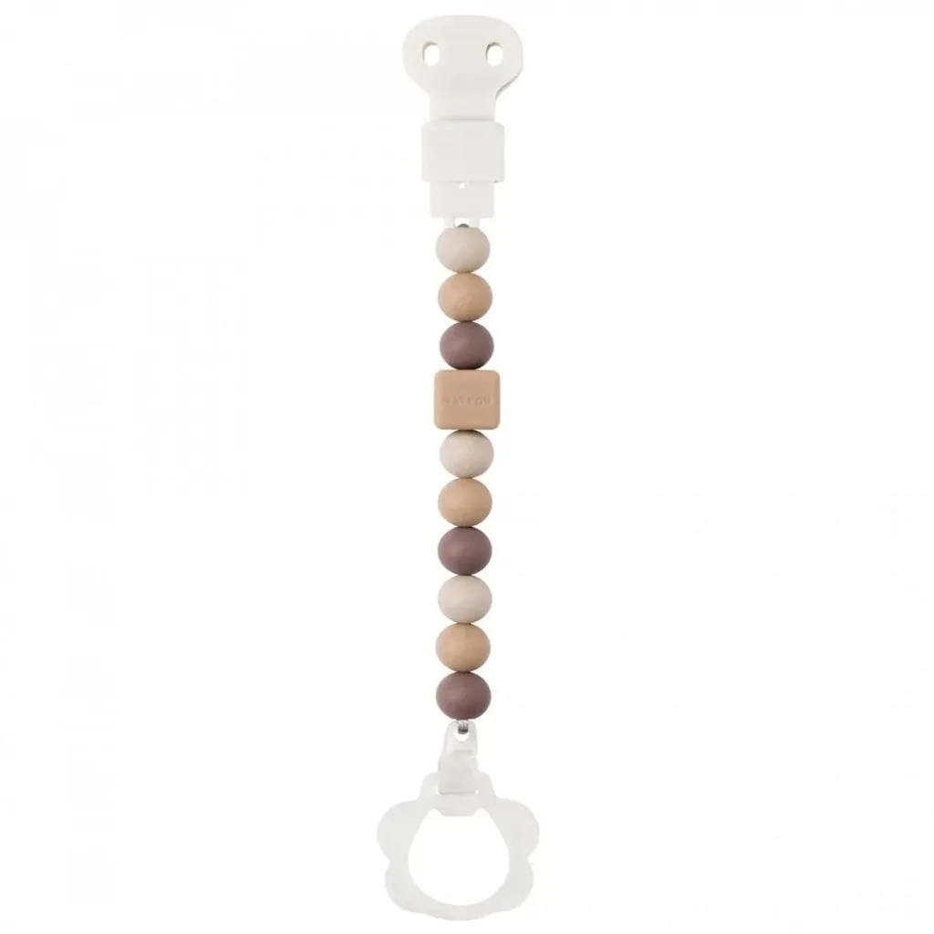 NATTOU Silicone - Pacifinder Clip Stone
