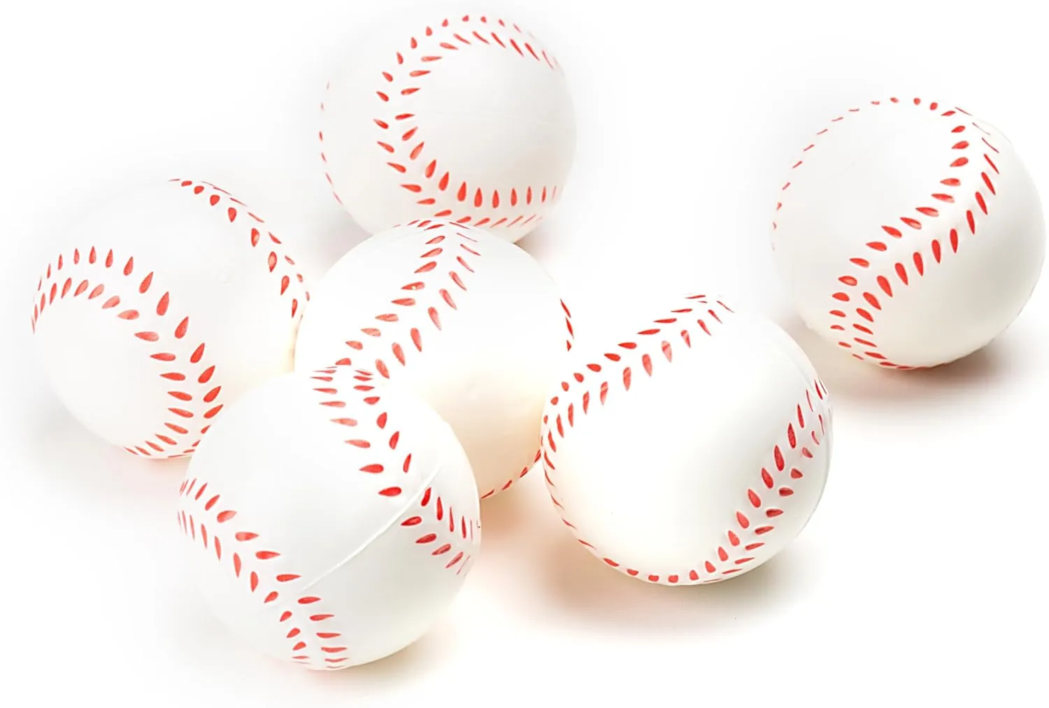Neliblu Baseball Sports Themed 2.5in Foam Squeeze Balls - Baseball Sport Stress Balls - Bulk Base Ball Party Favors and Decoration - Improve Grip and Dexterity - 1 Dozen