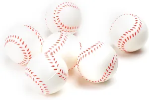 Neliblu Baseball Sports Themed 2.5in Foam Squeeze Balls - Baseball Sport Stress Balls - Bulk Base Ball Party Favors and Decoration - Improve Grip and Dexterity - 1 Dozen