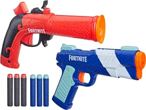 NERF Fortnite Dual Pack, Includes 2 Fortnite Blasters and 6 Elite Darts
