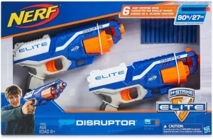 NERF N-Strike Elite Disruptor 6 Dart Rapid Fire NERF Gun Blaster Shoots 90 ft! (Twin Pack)