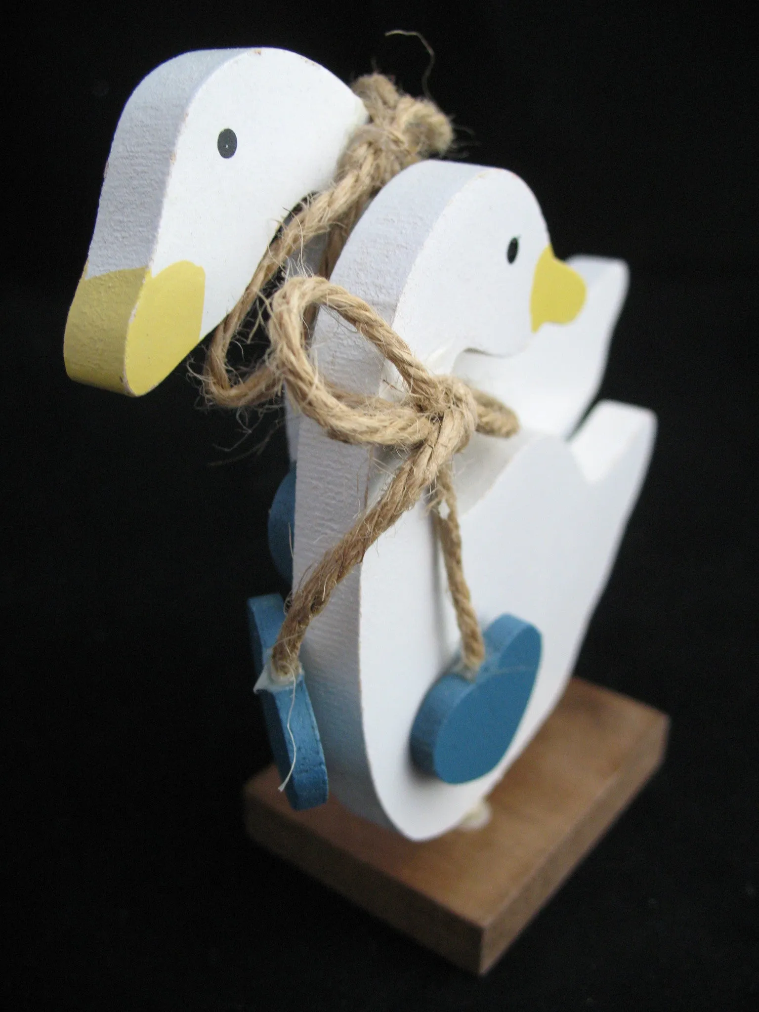 NEW Box CHADWICK Handpainted Wood Wooden TWIN GEESE Kitchen Decor NAPKIN Holder