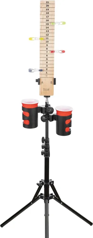 New Valley Walber Score Keeper Set for Cornhole Game - Scoreboard & Drinkholders for Cornhole, Easy to Assemble, Keep Track of Score for Outdoor Game