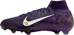 Nike Mercurial Superfly 10 Elite Kylian Mbappe FG High-Top Soccer Cleats (FQ8692-500, Grand Purple/Pale Ivory)