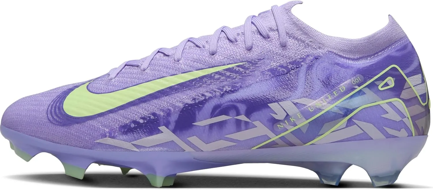 Nike United Mercurial Vapor 16 Elite FG Low-Top Soccer Cleats (HF1605-500, Purple Agate/Barely Volt)