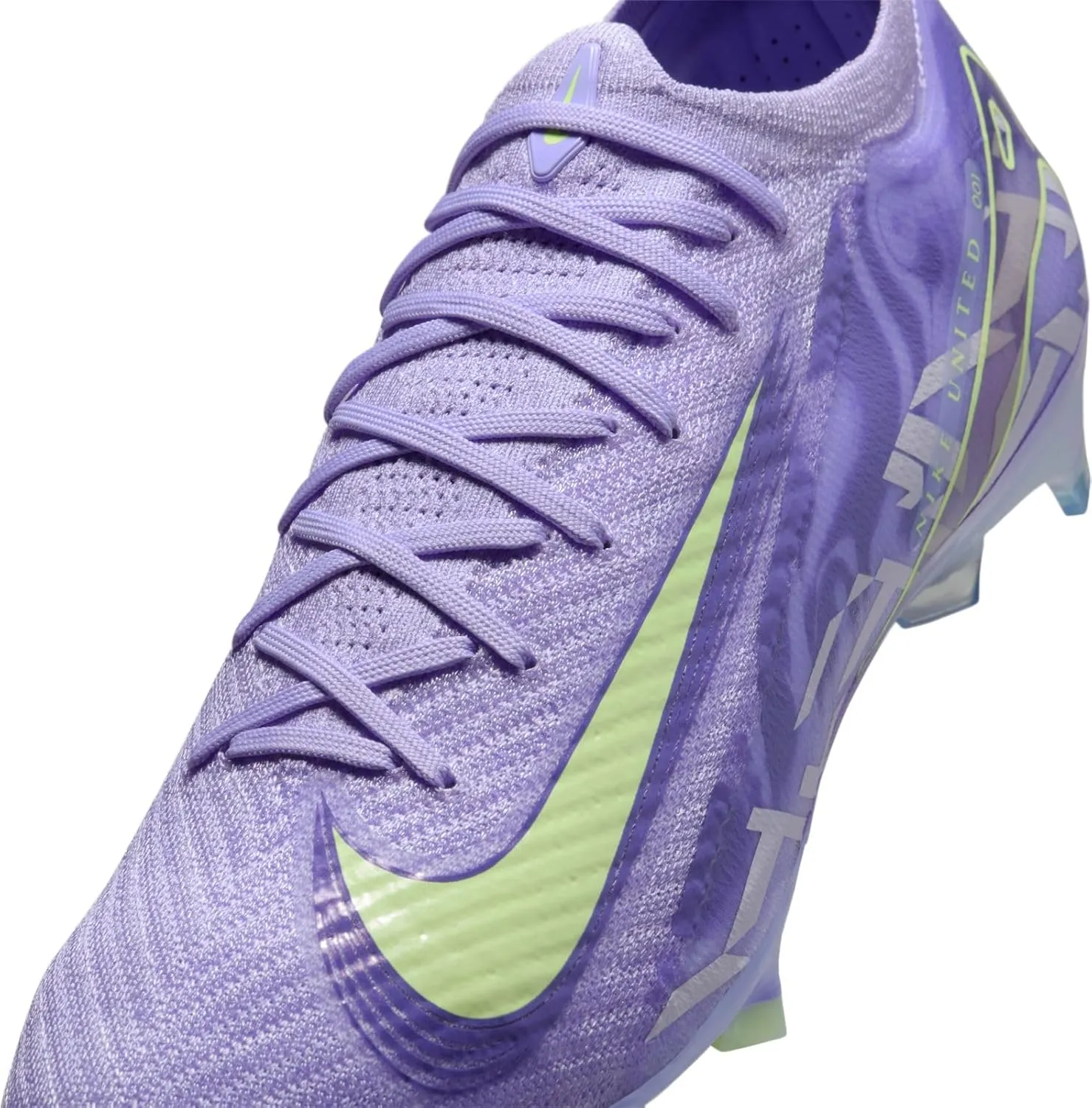 Nike United Mercurial Vapor 16 Elite FG Low-Top Soccer Cleats (HF1605-500, Purple Agate/Barely Volt)