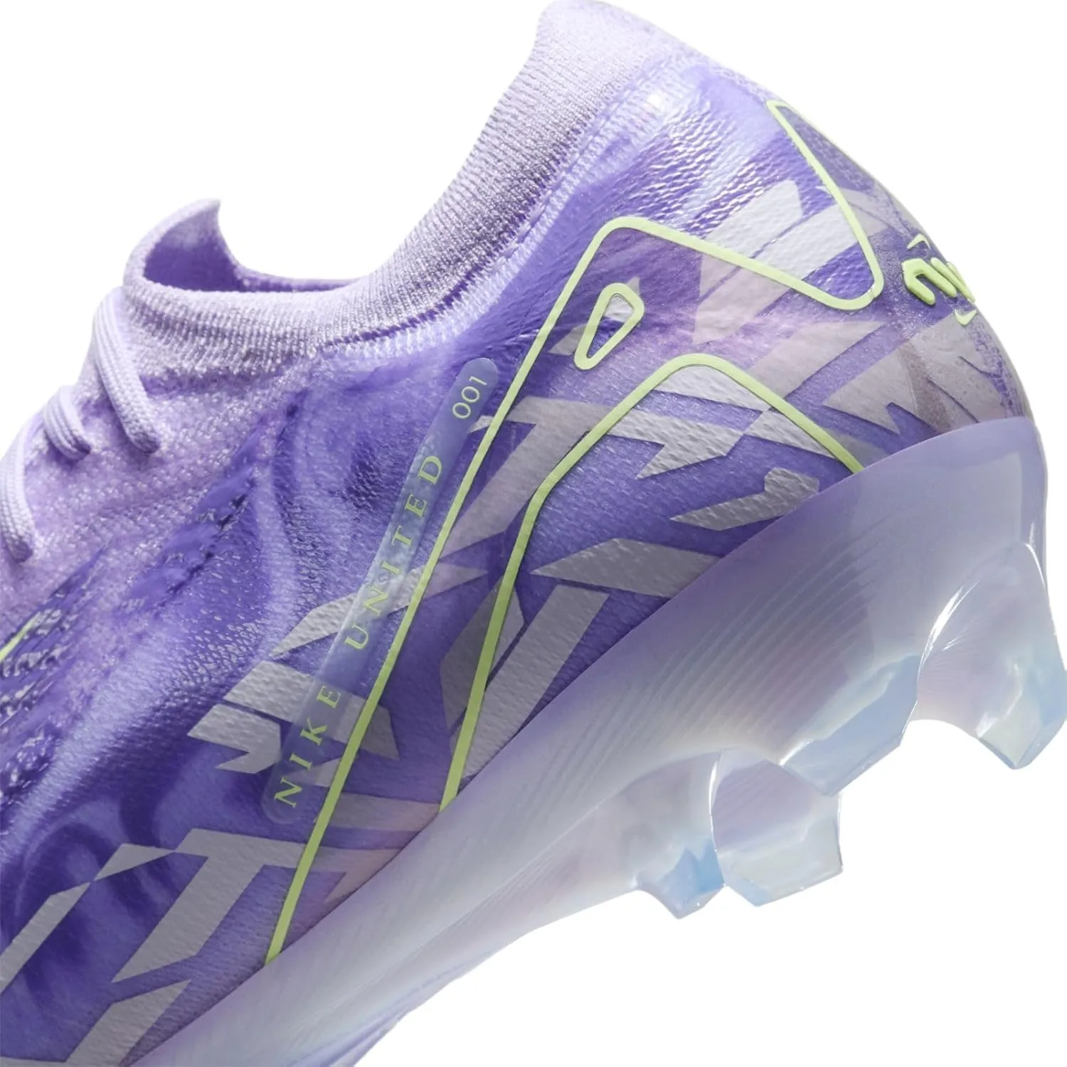 Nike United Mercurial Vapor 16 Elite FG Low-Top Soccer Cleats (HF1605-500, Purple Agate/Barely Volt)