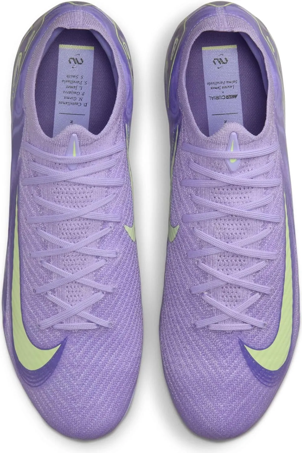 Nike United Mercurial Vapor 16 Elite FG Low-Top Soccer Cleats (HF1605-500, Purple Agate/Barely Volt)