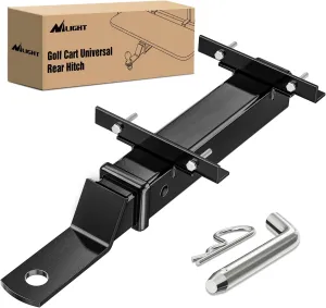 Nilight Universal Golf Cart Trailer Hitch w/2" Receiver Golf Cart Rear Seat Rear Hitch Kit Compatible for Footrest Club Car EZGO Yamaha Golf Cart Use on Step on Back of Golf Cart