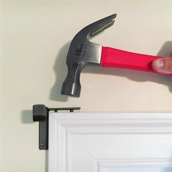 No Drill Curtain Rod Brackets Holders