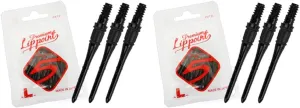 No.5 Premium Lippoint - 2-Pack No.5 Thread Dart Tips - Extra Strong and Durable Points - Black