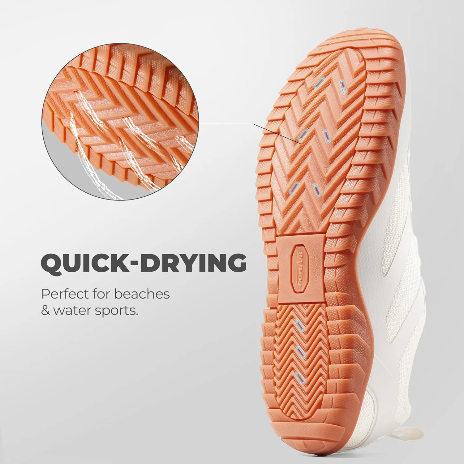 NORTIV 8 Barefoot Water Shoes for Women Men Minimalist Breathable & Comfortable Beach Swim Boat Pool Outdoor Walking Shoes, Zero Drop Sole, Seagull