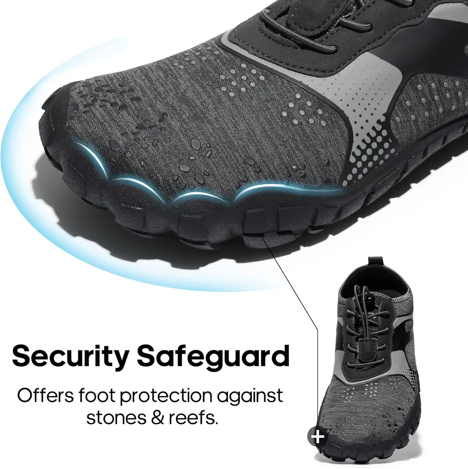 NORTIV 8 Men's Water Shoes Barefoot Athletic Lightweight Sports Aqua Shoes Outdoor Swim Fishing Hiking Diving Surf Walking Water Shoe TREKMAN