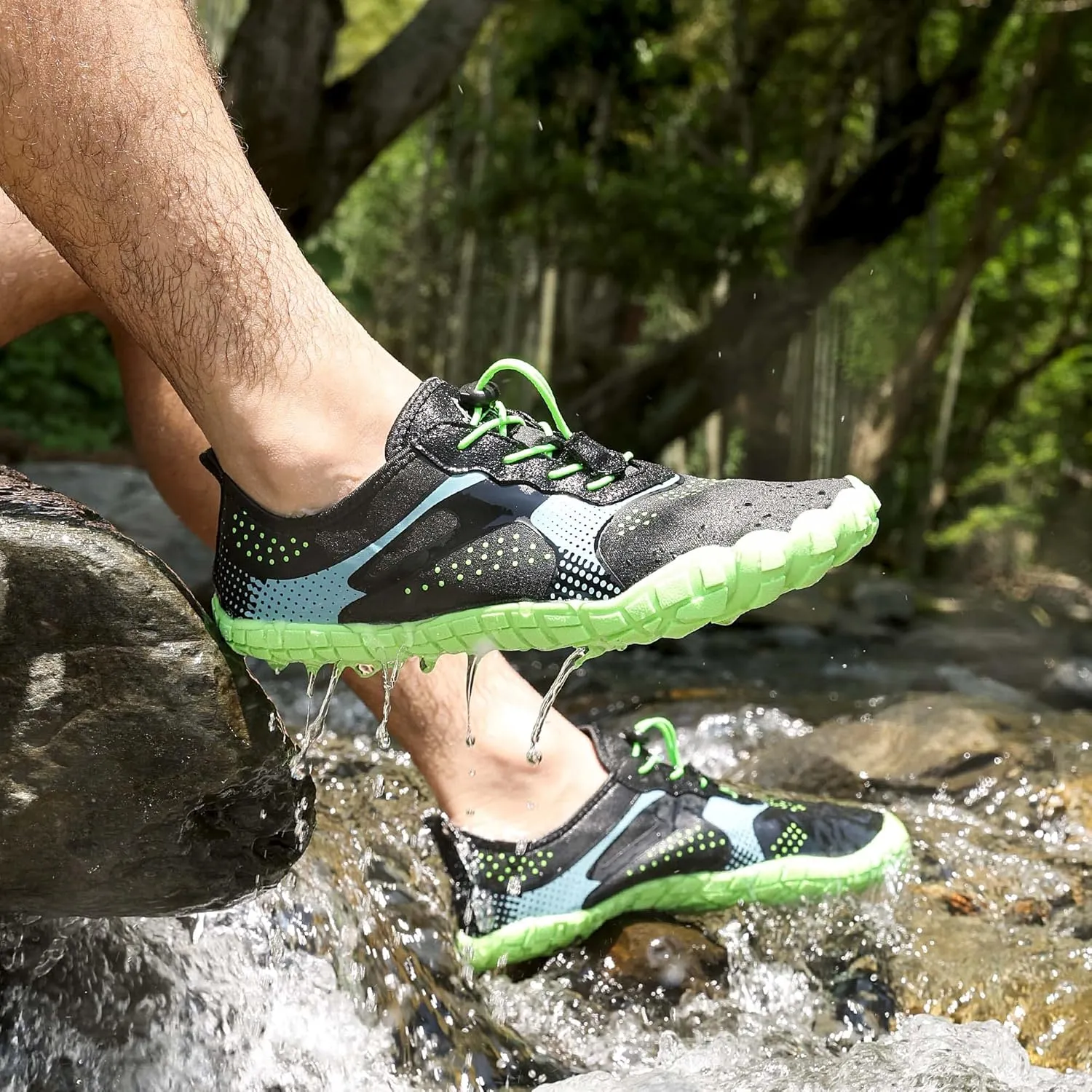 NORTIV 8 Men's Water Shoes Barefoot Athletic Lightweight Sports Aqua Shoes Outdoor Swim Fishing Hiking Diving Surf Walking Water Shoe TREKMAN