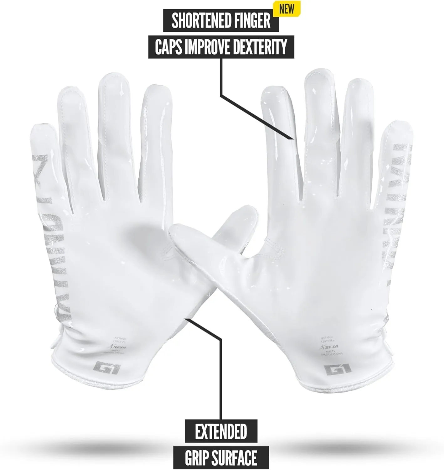 Nxtrnd G1 Pro Men's Football Gloves, Adult Sticky Receiver Gloves