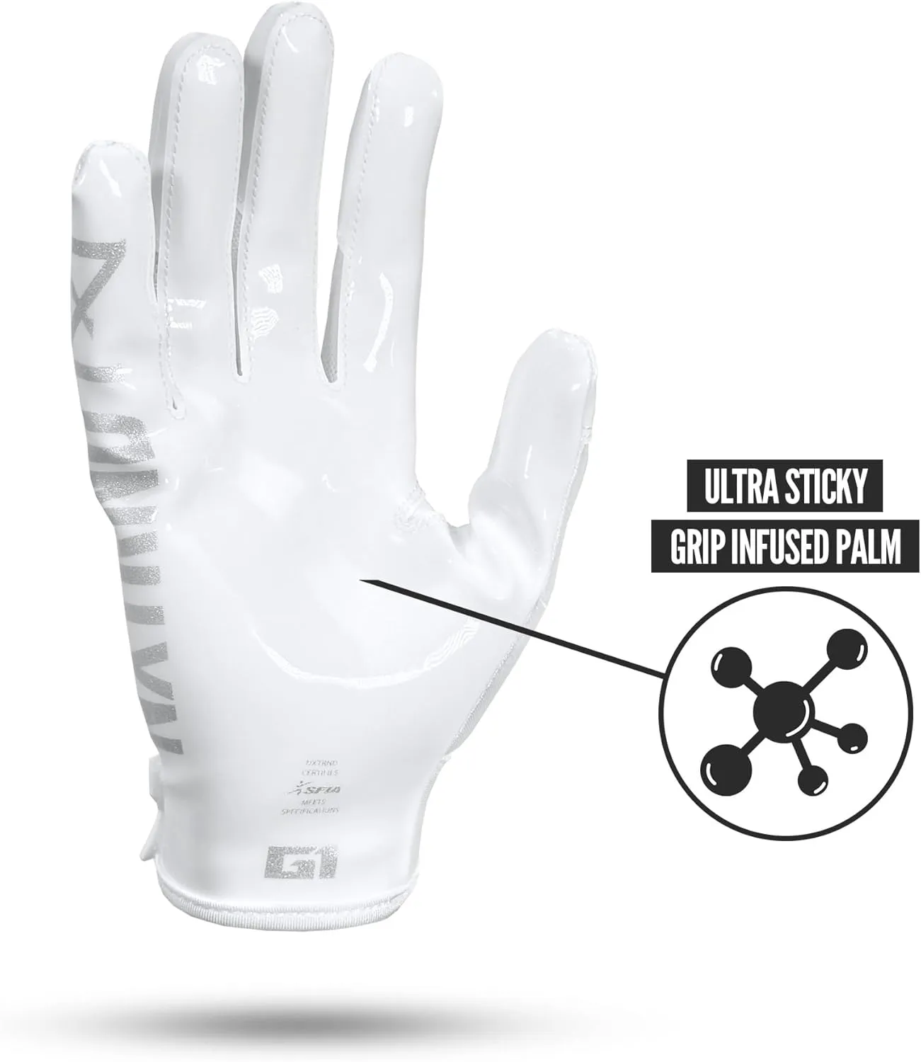 Nxtrnd G1 Pro Men's Football Gloves, Adult Sticky Receiver Gloves