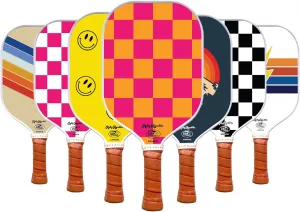 Officially Licensed Pickleball Paddle - USA Pickleball Association Approved Racket - Lightweight Honeycomb Core, Carbon Fiber Exterior, Premium Leather Grip for Comfort