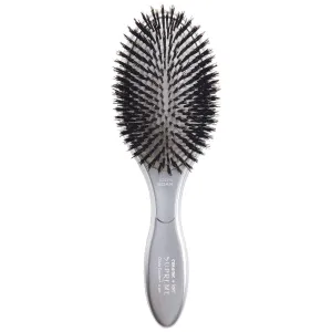 Olivia Garden Ceramic   Ion Supreme Styler Cushion Paddle Brush - Boar & Ionic for Shine, Frizz Control & Smoother Hair