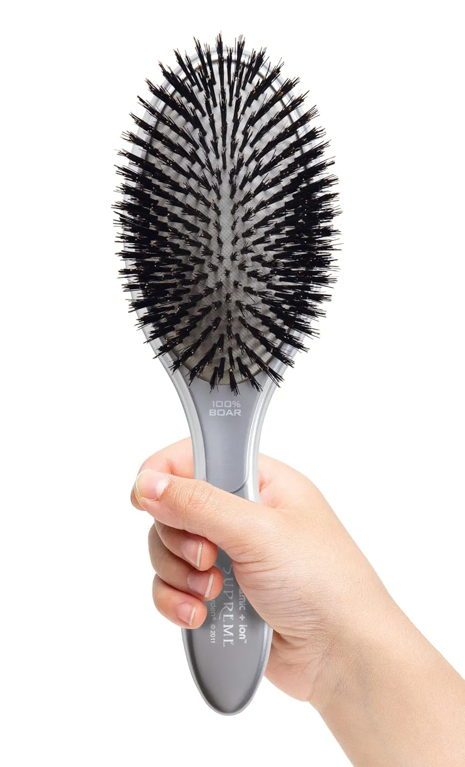 Olivia Garden Ceramic   Ion Supreme Styler Cushion Paddle Brush - Boar & Ionic for Shine, Frizz Control & Smoother Hair