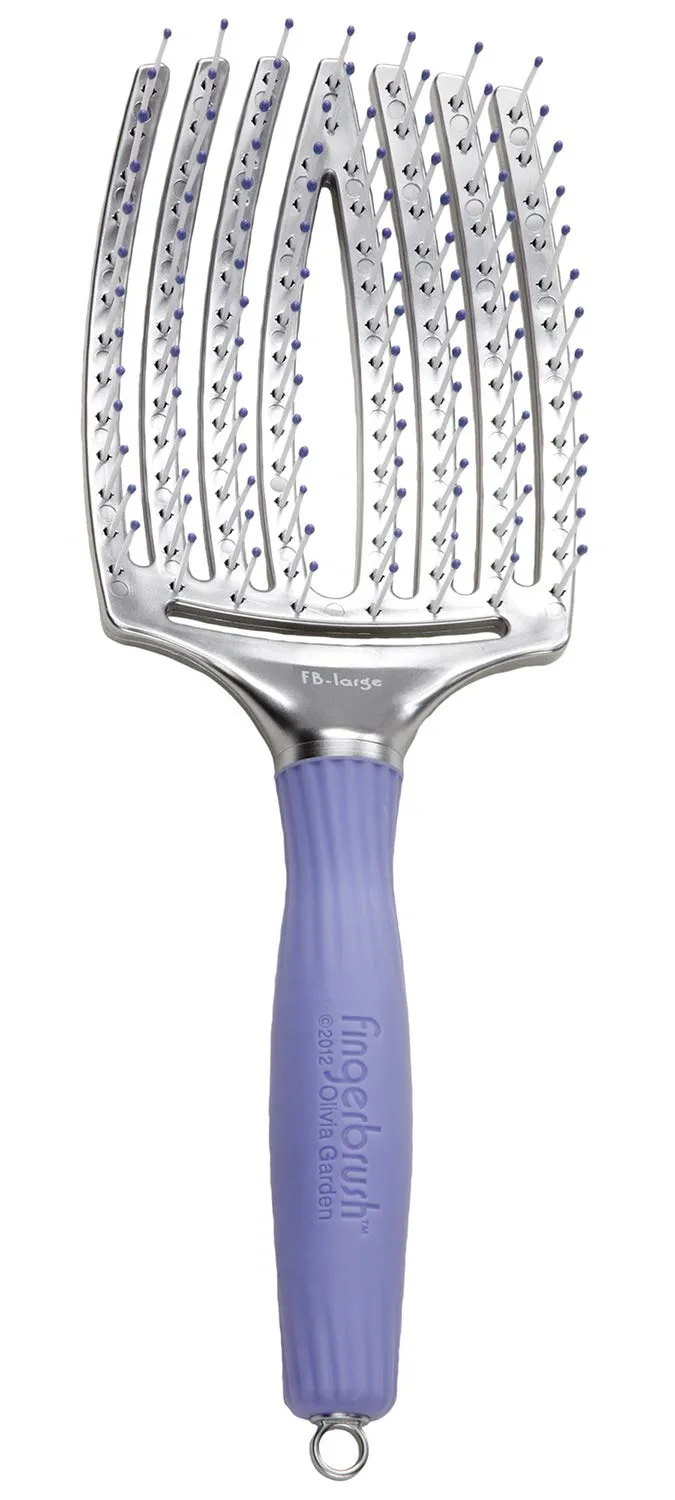 Olivia Garden Finger Brush Scalp-Hugging & Vented Paddle Hair Brush FB