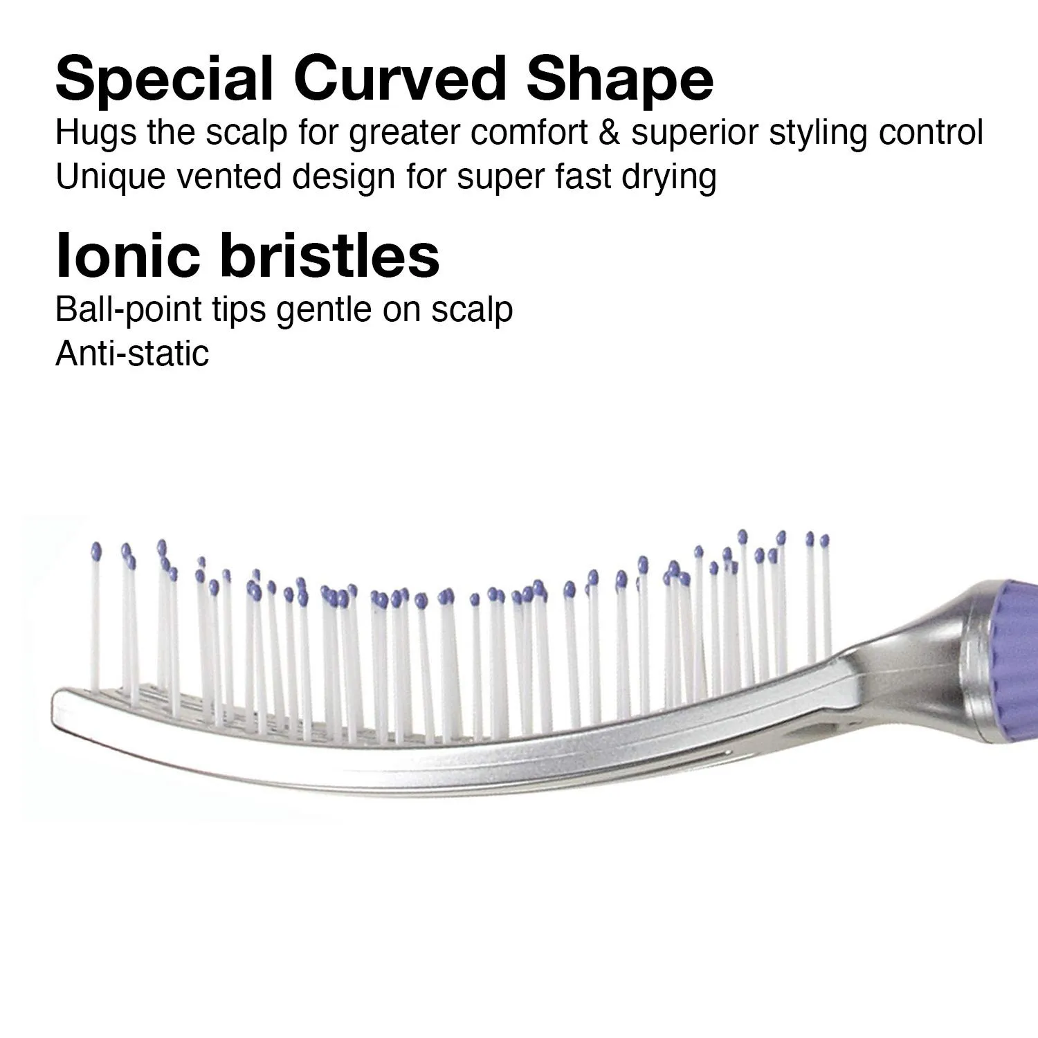 Olivia Garden Finger Brush Scalp-Hugging & Vented Paddle Hair Brush FB
