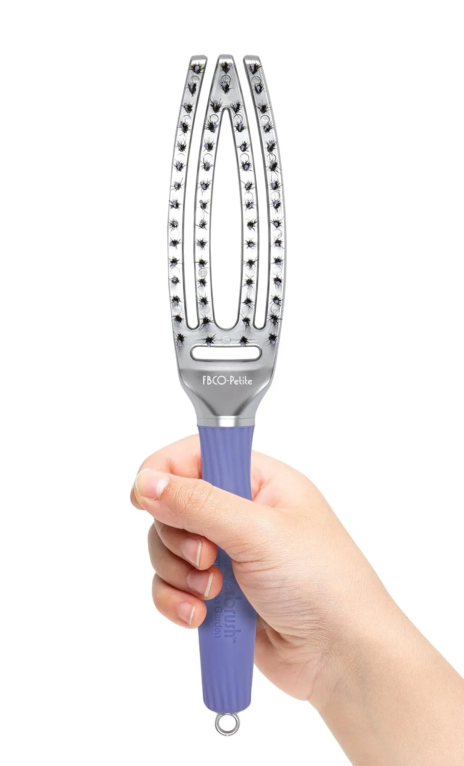 Olivia Garden FingerBrush Scalp-Hugging & Vented Combo Paddle Hair Brush (ionic & 100% boar bristles)