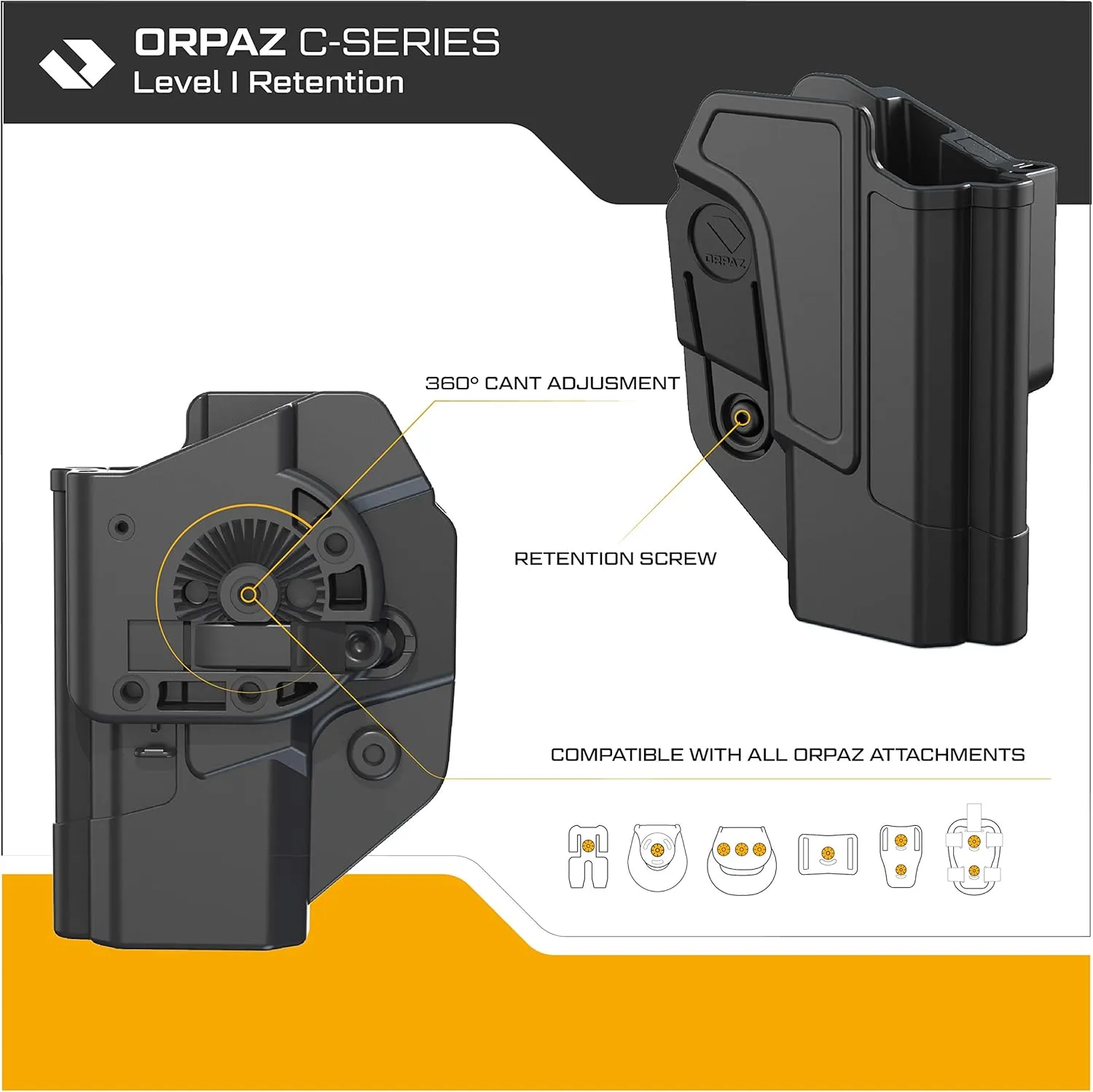 Orpaz C-Series 1911 Holster Level I/Level II OWB Holster
